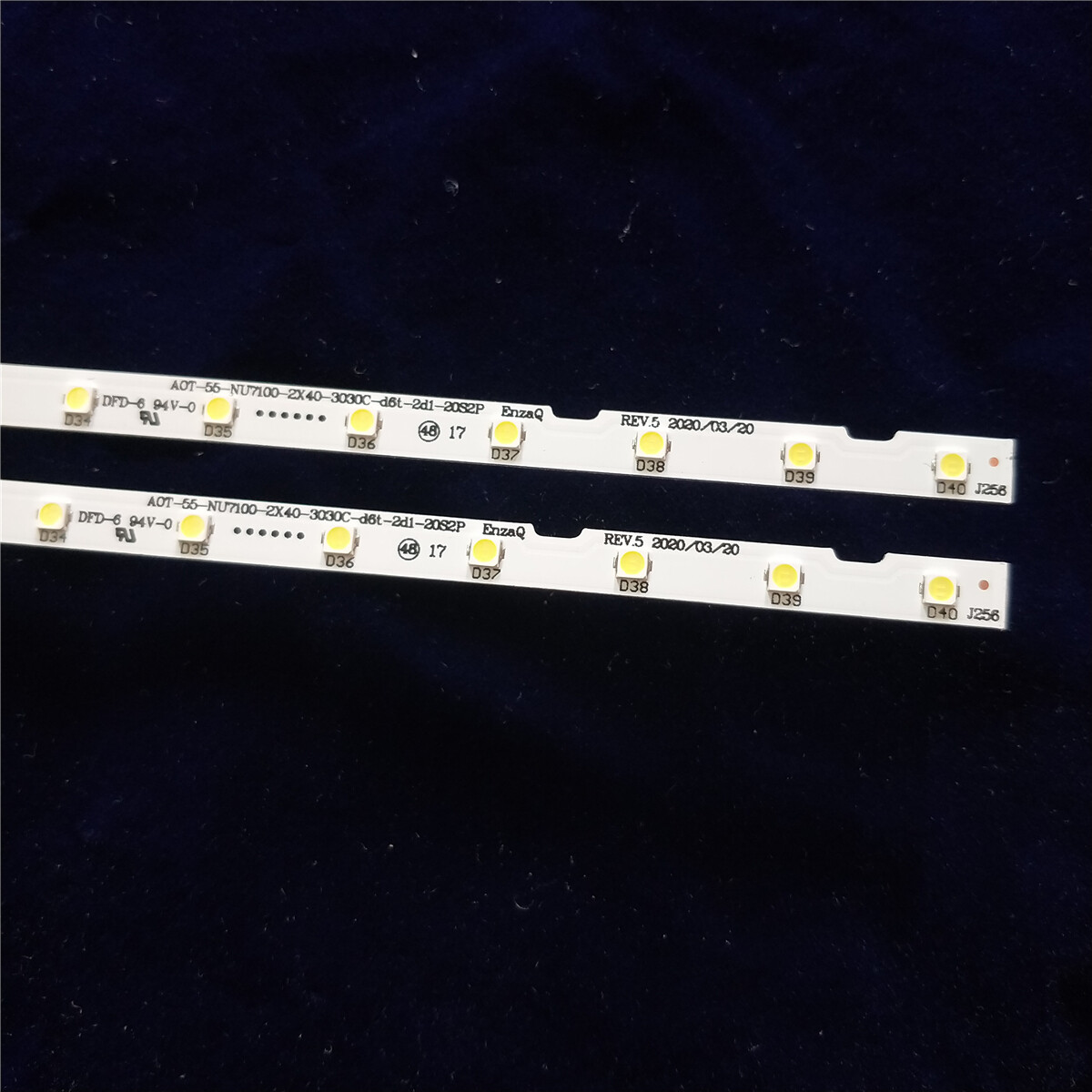 LED Streifen 40 LEDs Für Samsung TV UN55NU7300 UE55NU7105 - Ersatz BN96-45913A