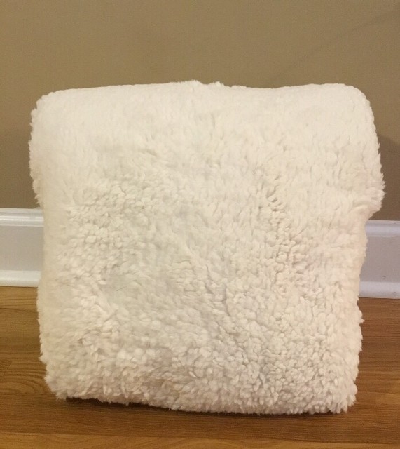 Pottery Barn Teen Snow Cat Faux Fur Large Beanbag Slipcover New 41