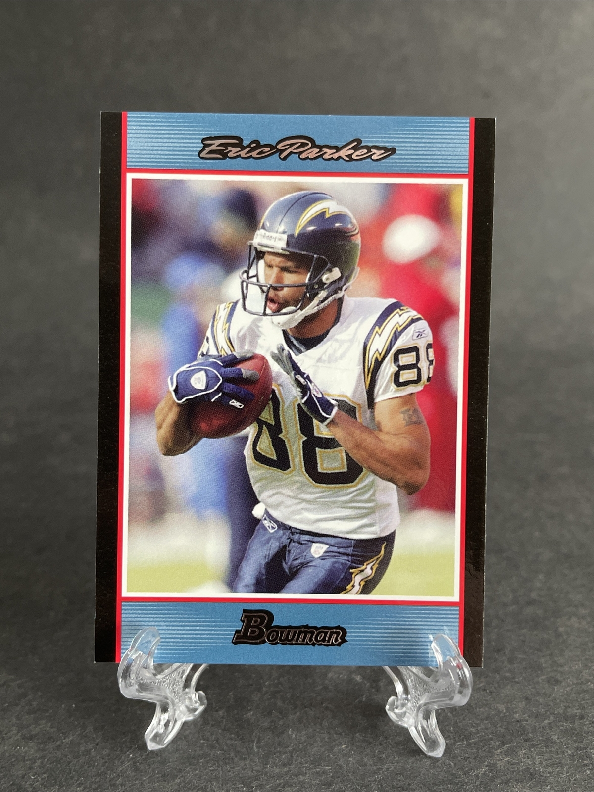 2007 Bowman Blue Eric Parker /500 San Diego Chargers Football Card #90
