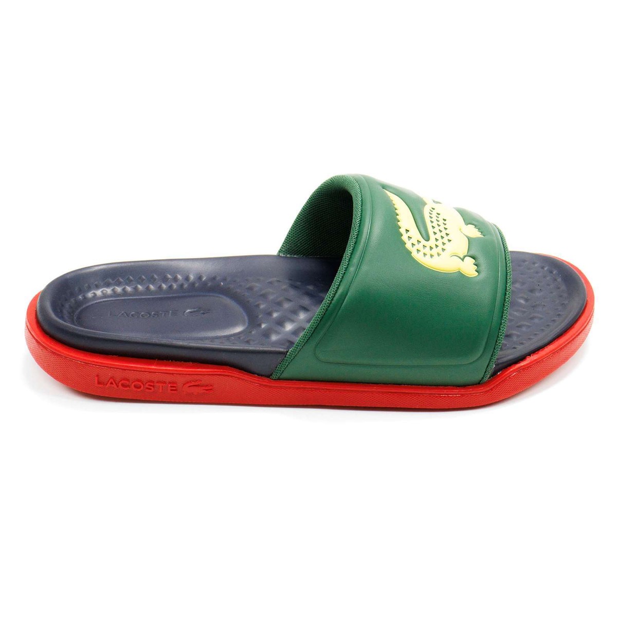 Lacoste Men's Croco Dualiste 112 2 Slide Open Toe Strap