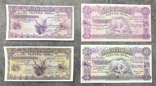 Ristampa su carta con W/M Ethiopia The most Beautiful Banknotes 1915-1933 y. - Picture 4 of 12