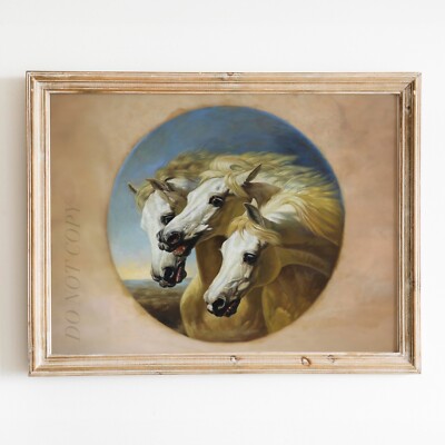 Pharaohs Horses John Frederick Herring Sr Horse Painting Wall Art Poster Print