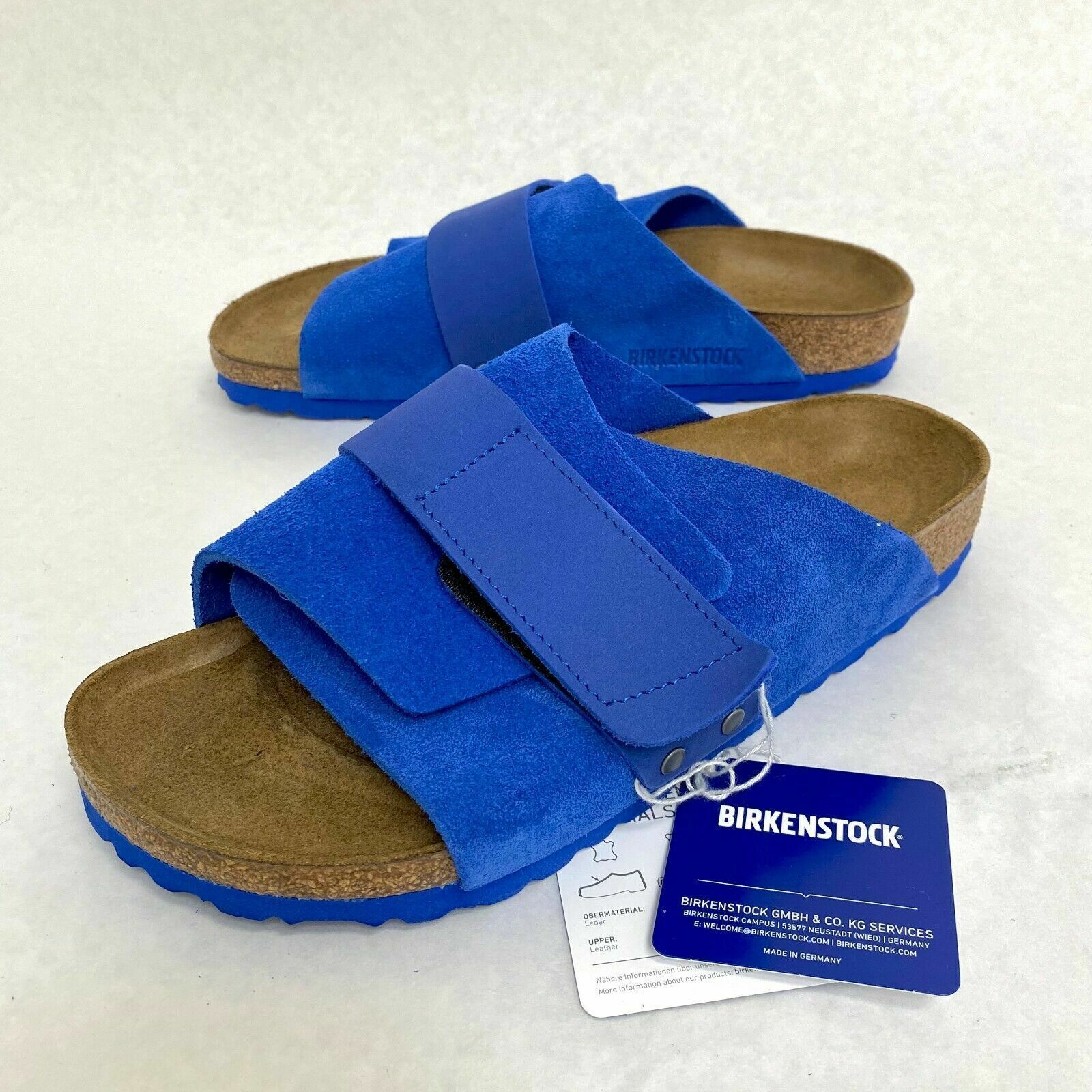 Birkenstock New with Box Kyoto Ultra Blue Nubuck/Suede Leather Narrow  Sandals | eBay