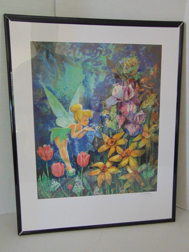 Disney Tinkerbell Spring Blossoms LE Print 144/250 16x20 w/Frame David ...