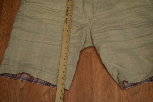 Pantalones cortos Taylor Vintage para hombre 40 de lino beige - Imagen 3 de 6