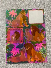 Vintage SANDYLION PEARLIZED Disney Lion King Stickers ** RARE **