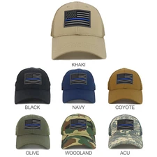 Thin Blue Line American Flag 3D Rubber Tactical Patch Trucker Mesh Cap -FREESHIP
