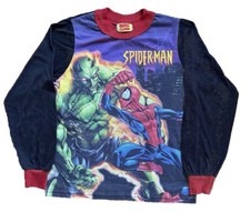 Vintage Marvel Comics Spider man Green Goblin Longsleeve Youth Shirt Front AOP