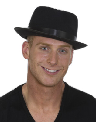 Black Razor Fedora Gangster Pimp 