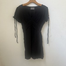 URBAN OUTFITTERS SOLID BLACK DRESS M (L4)