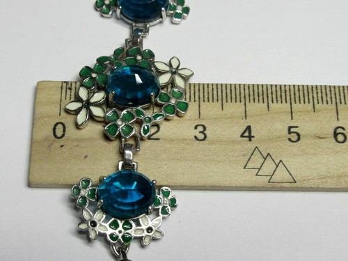 Vintage Russian Set Earrings Bracelet Sterling Silver 925 Women's Jewelry Enamel - Picture 5 of 8