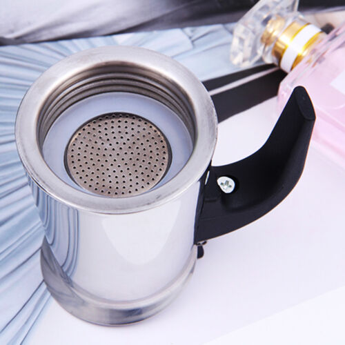 Edelstahl Elektrisch Kaffeekanne Espressokocher Kaffeebereiter Espressomaschine - Bild 2 von 13