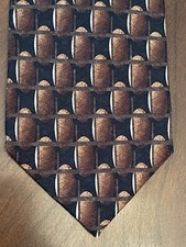 J.Z Richards Hand Made Brown Black 100% Silk Men’s Neck Tie Made In USA