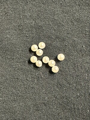 4mm White Half Drilled Hole Shell Pearl Beads for Jewelry Making