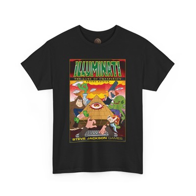 Illuminati The Game Of Conspiracy T-Shirt, 2nd Edition, Steve Jackson Games Tee