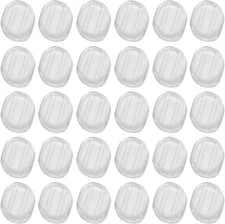 30/50  Pcs Earring Pads Silicone Comfort Clip-on Earring Backs Clear 15x12mm