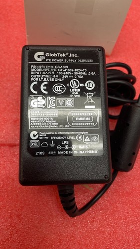 GLOBTEK GS-1869 MODEL GT-41062-1824-T3 24V 0.75A POWER SUPPLY - Picture 2 of 4
