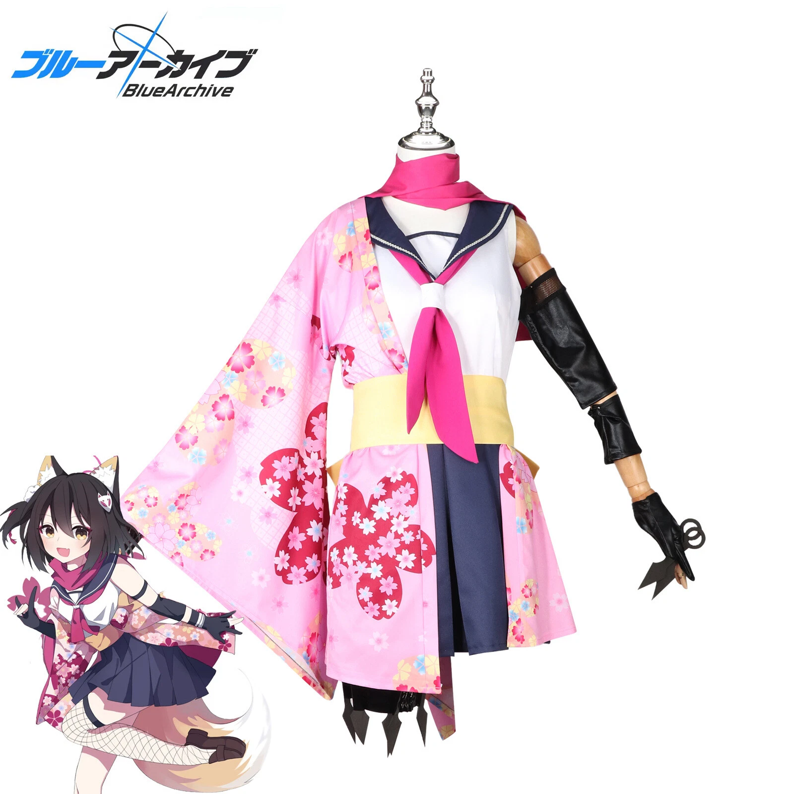 Blue Archive The Animation Kuda Izuna Cosplay Dress Clothing Costume Girl suit