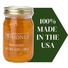 MINI 4 oz. Raw Unfiltered Honey with Comb, New 2025 Crop