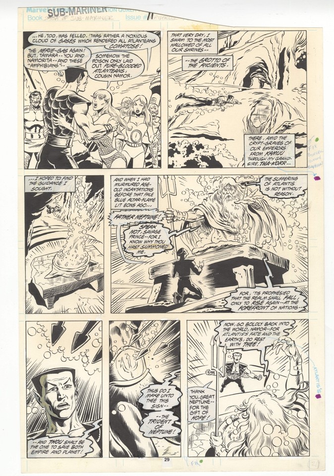 Saga of the Sub-Mariner #11 pg 29 Original Art by Rich Buckler Comic Art