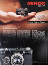 Contax I Miniature Minox Camera Brochure