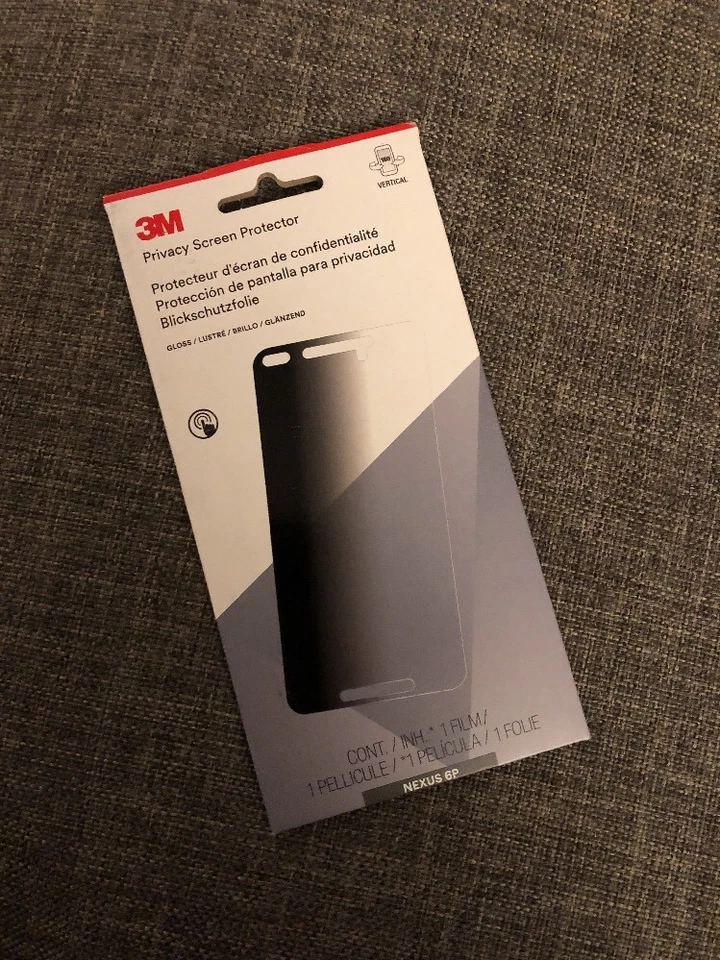 Protector de Pantalla de Privacidad 3M para NEXUS 6P, Teléfono Negro, Brillante (mppgg001) Foto 2 de 3