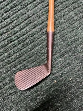 RARE! Hickory Golf Spalding Deep Groove DEDSTOP Mashie 6 Golf Club KC538