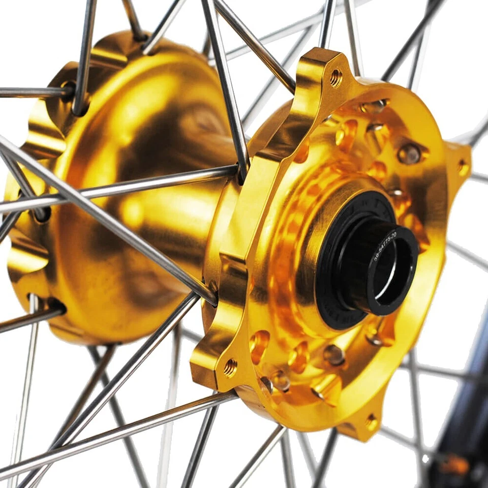 Buje de rueda delantera MXCHAMP-dorado para Kawasaki KXF450F 250F KX250 450 250X 06-25 Foto 3 de 4