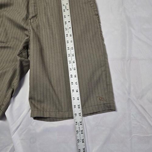 Rip curls Men's Shorts 32 Brown pinstripes 5 pockets 70% Polyester 30% Viscose - Picture 13 of 14