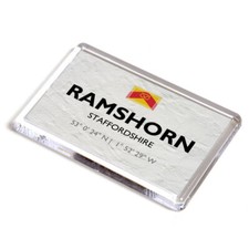 FRIDGE MAGNET - Ramshorn, Staffordshire - Lat/Long SK0845