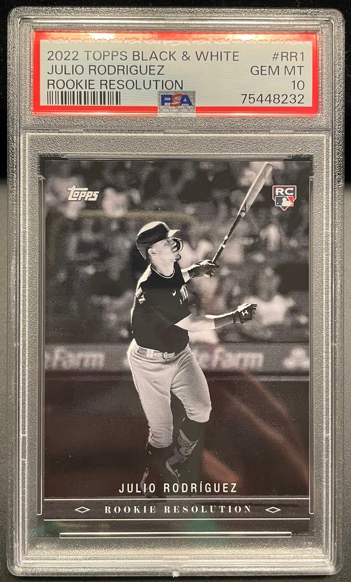 2022 Topps Black & White Julio Rodriguez Rookie Resolution Insert 
