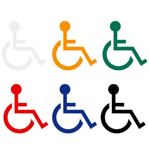 Handicap Symbol Decal Car Window Door Disabled Sign Wheelchair Vinyl Sticker