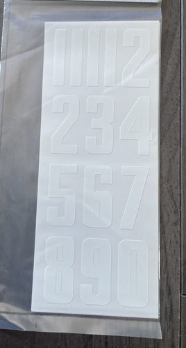 Bauer Hockey Helmet Numbers - Decal Stickers WHITE - Picture 5 of 5