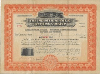 The Industrial Oil & Refining Company 1910er Jahre