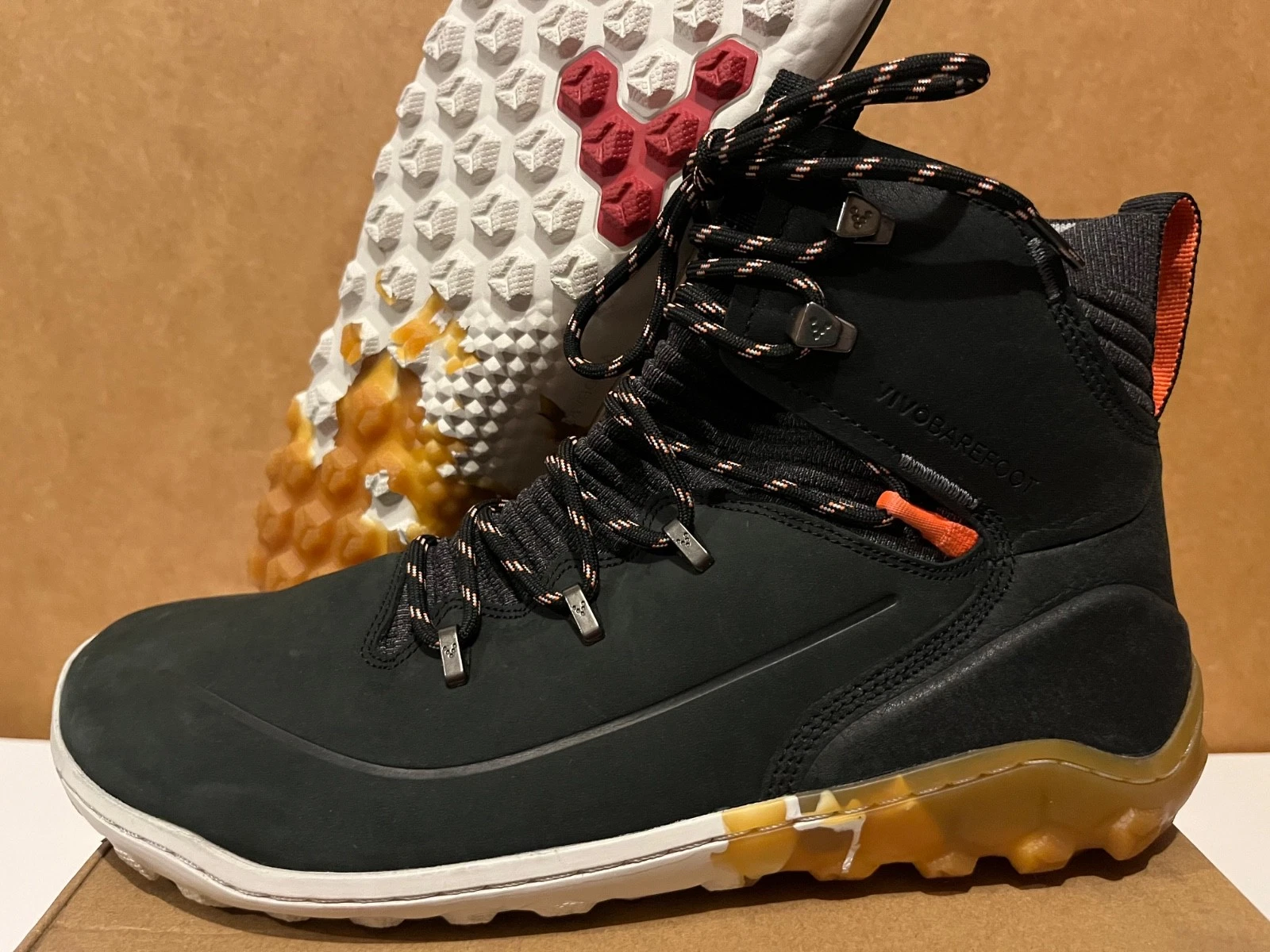 VivoBarefoot Tracker Decon FG2 Black Leather Hiking Boots Minimalist Barefoot