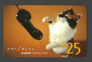 Unidial Australia Phonecard $25 Cat and Phone