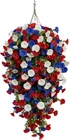 Patriotic Hanging Flower Baskets, Anniversary Porch Decor