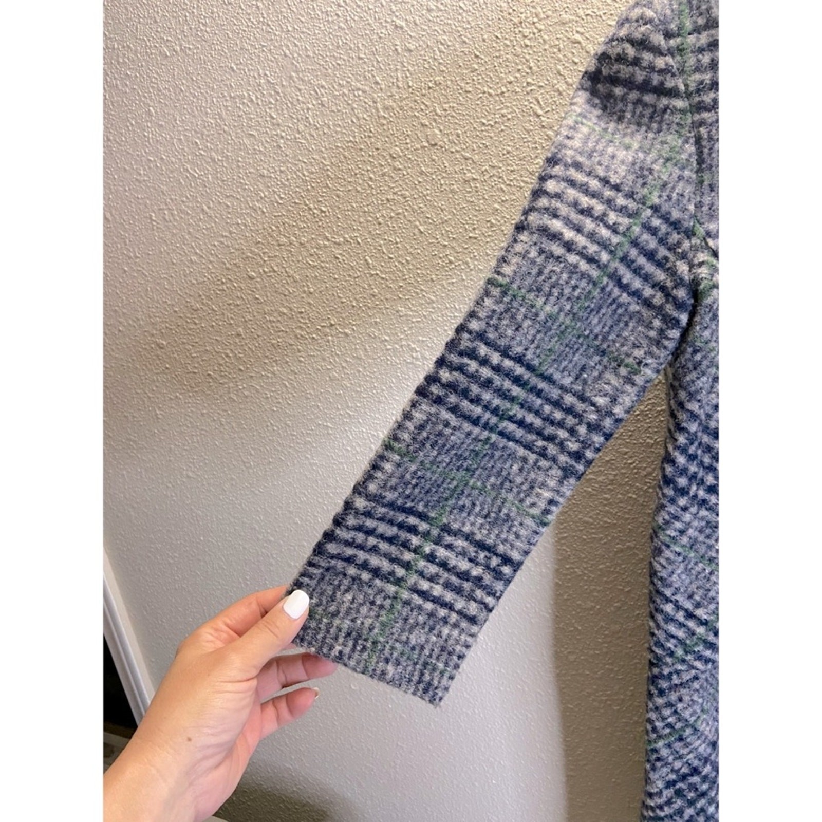 Mango Women Gray Plaid Wool blend Mini Dress Size XS thumbnail 5