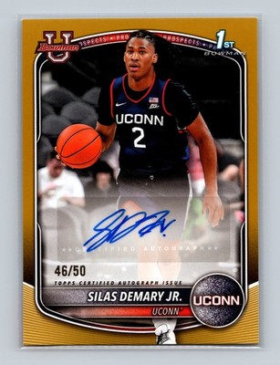2025-26 Bowman U 1st Gold /50 Auto Silas Demary Jr. #PA-SD Huskies