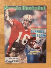 Sports Illustrated Joe Montana Print Autographed Magnet