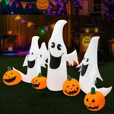 Halloween Inflatables Indoor Outdoor Decorations, 3 Blow Up Ghost 4 Blow Up Pump