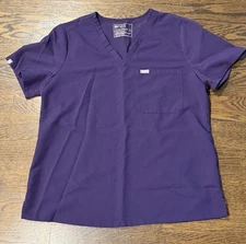 FIGS Scrubs Scrub Top Technical Collection Purple XL One Pocket PO 3867