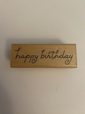 JRL Design Happy Birthday Wood Mounted Rubber Stamp RS71