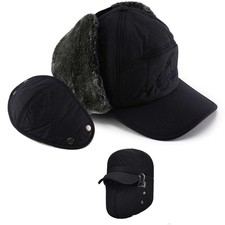 Winter Fur Ear Flap Hat Full Face Mask Aviator Thermal Warm Snow Ski Cap US
