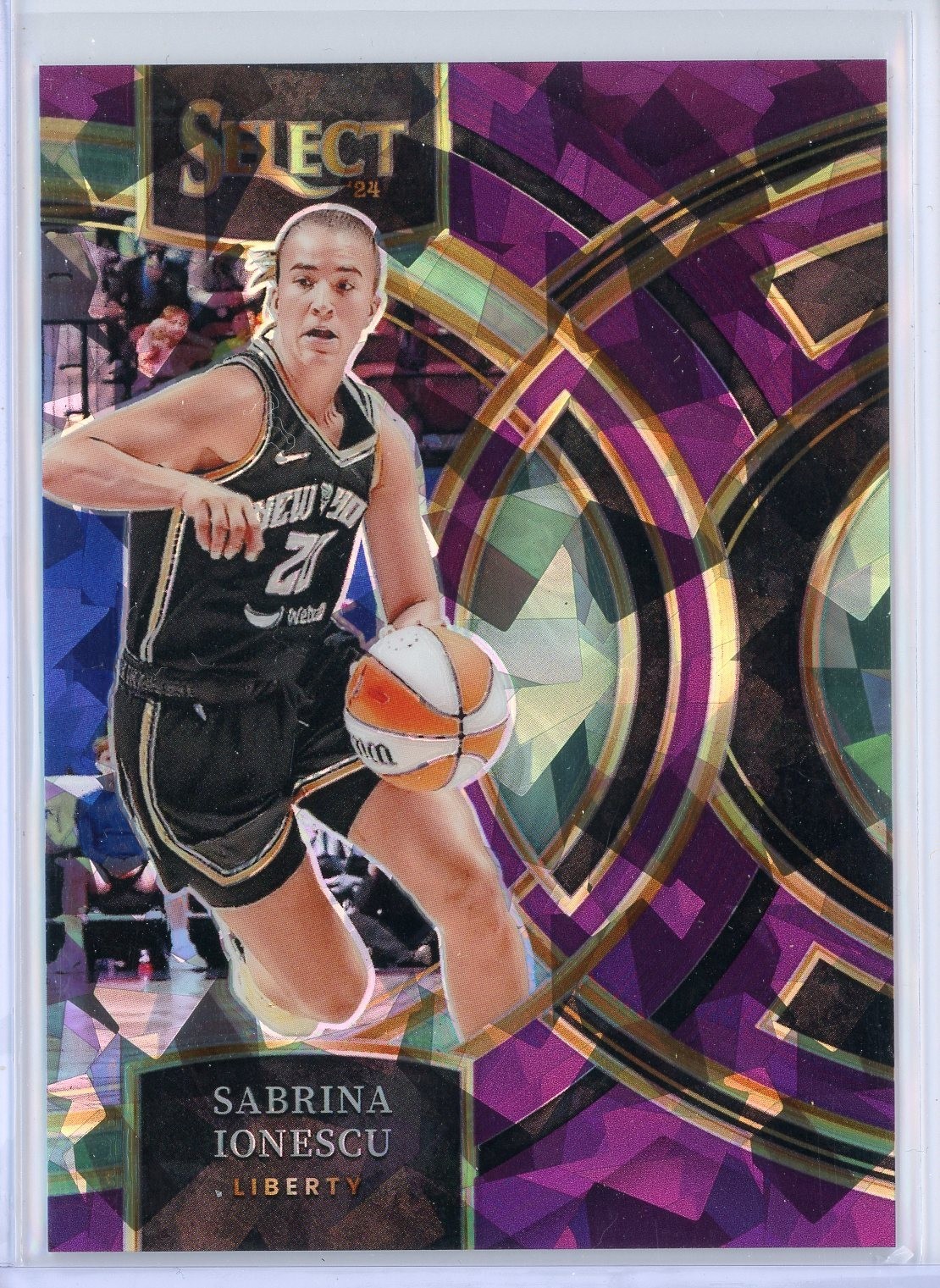 2024 Panini Select WNBA 174 Sabrina Ionescu Purple Ice 040/149