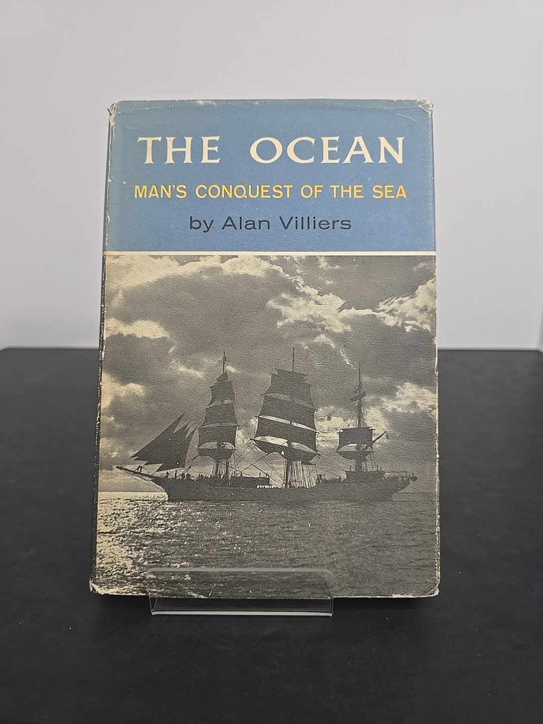 The Ocean Man's Conquest of the Sea Alan Villiers 1st Ed 1963 VG HC DJ Nautical