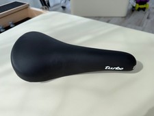 Selle Italia Turbo Leather Saddle Black Steel Rails (NOS / No box)