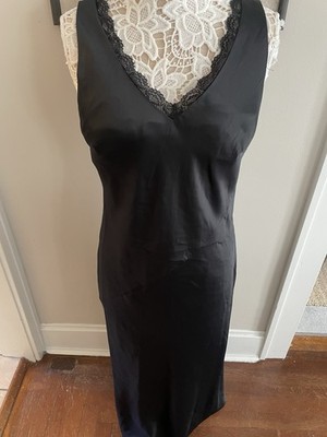 Nicole Miller Black Slip Dress Maxi Women Sz 8 Lace Trim Sleeveless | eBay Nicole Miller Black Slip Dress Maxi Women Sz 8 Lace Trim Sleeveless | eBay