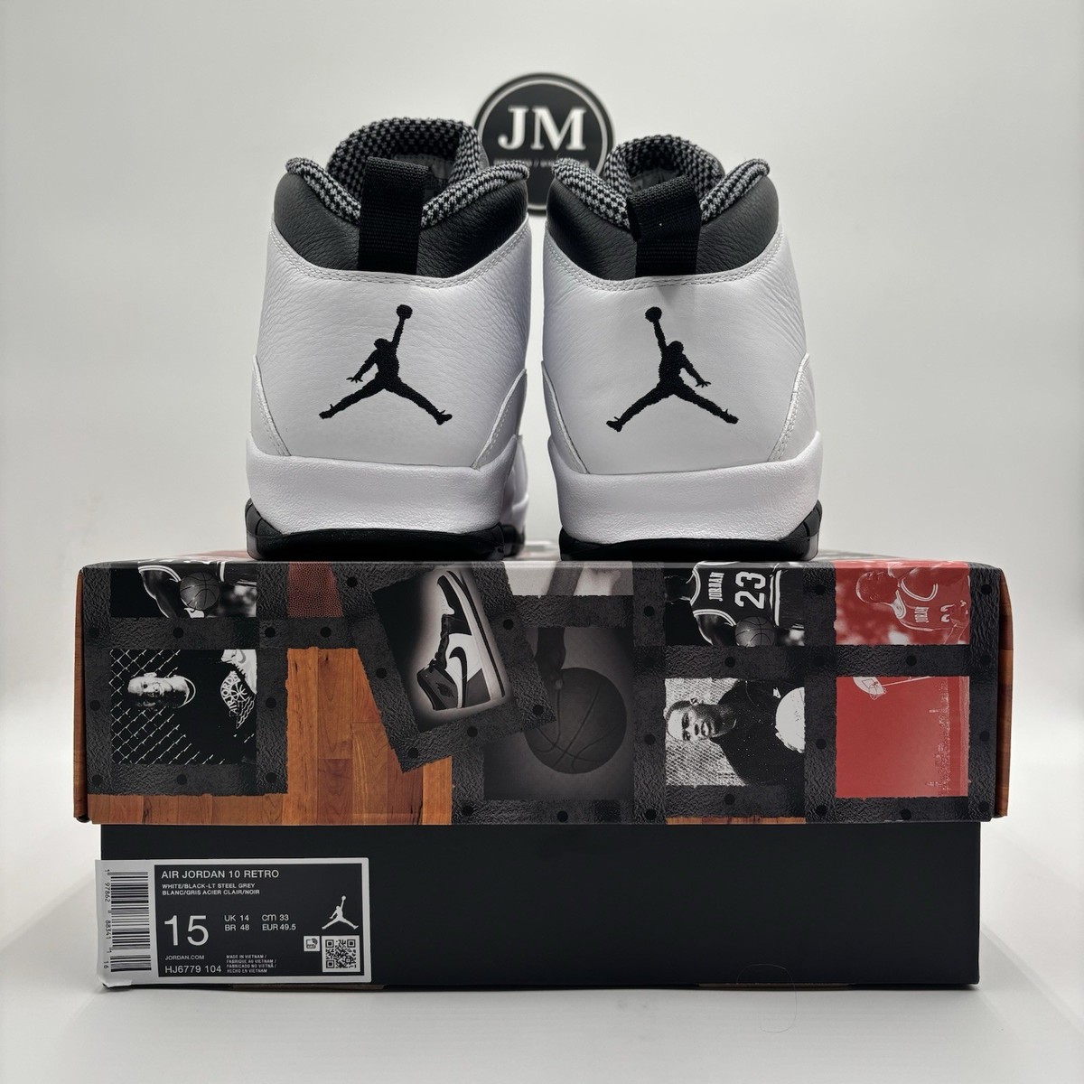 Nike Air Jordan 10 Retro 2025 Steel White Grey Size 15 Men's