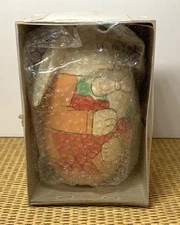 Vtg Wooden Bunny Family Nesting Doll Set 5 Piece Wood Hand Painted Easter Decor